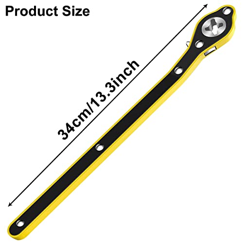 Dromco Car Jack Wrench, 360° Swivel Labor-Saving Car Jack Ratchet Wrench with Long Handle, Scissor Jack Lift Speed Handle Tool for Travel, Van, SUV and Other Vehicles - Image 4