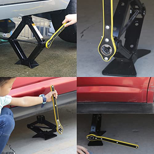 Dromco Car Jack Wrench, 360° Swivel Labor-Saving Car Jack Ratchet Wrench with Long Handle, Scissor Jack Lift Speed Handle Tool for Travel, Van, SUV and Other Vehicles - Image 5