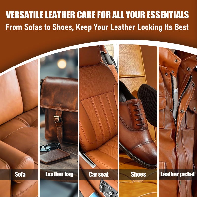 CCGeass Leather Cleaner and Conditioner Kit â€“ 2Ã—16oz | Leather Cleaner for Car Seats, Furniture, Couches, Shoes & Boots | pH-Balanced, Non-Greasy, Restores & Protects All Leather - Image 5