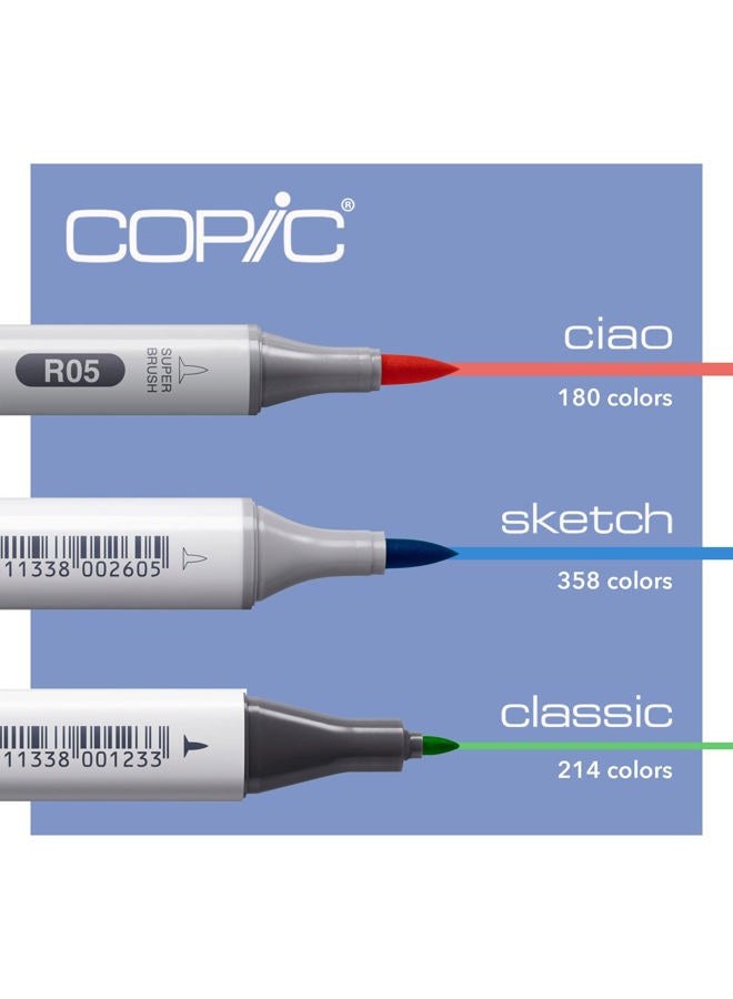 COPIC Ciao, Alcohol-based Markers, 6pc Set, Brights - Image 3