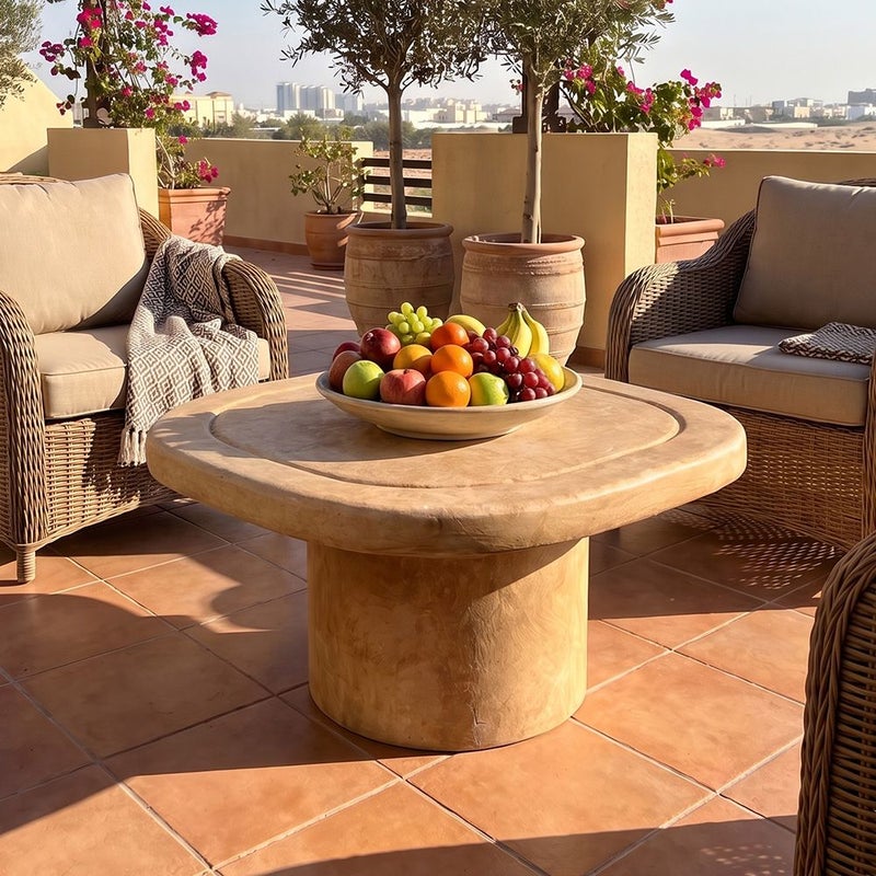 DANUBE HOME Sandy Dune Mgo Table | All Weather 1 Piece Outdoor Table | Modern Design Furniture For Balcony, Garden Bench Seating Terrace Lawn Patio Poolside - L76.5xW76.5xH40.5cm -Multi Color - Image 4