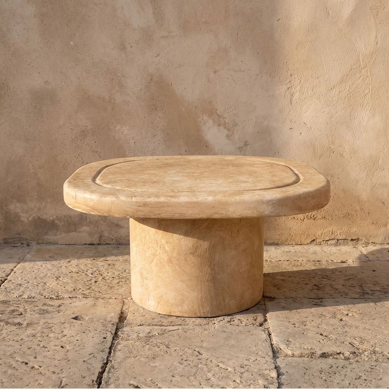 DANUBE HOME Sandy Dune Mgo Table | All Weather 1 Piece Outdoor Table | Modern Design Furniture For Balcony, Garden Bench Seating Terrace Lawn Patio Poolside - L76.5xW76.5xH40.5cm -Multi Color - Image 1