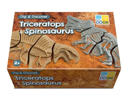 Yellow Door Dig and Discover Triceratops Spinosaurus - Image 1