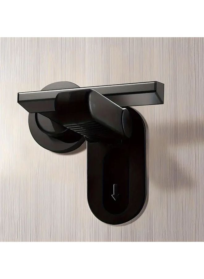 Black Door Handle Security Lock No Drilling Adjustable Anti Pet Device For Indoor Doors - Image 3