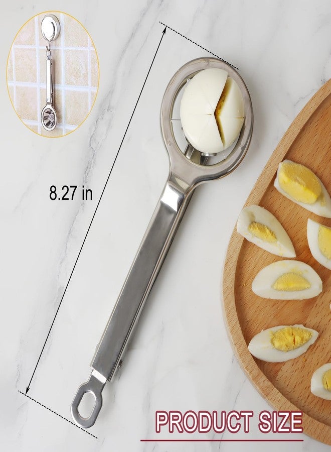 KAYCROWN Best Utensils Stainless Steel Egg Slicer Wedger Cutter, Divides Hard Boiled Eggs Into 6 Equal Segments In One Action - Image 3