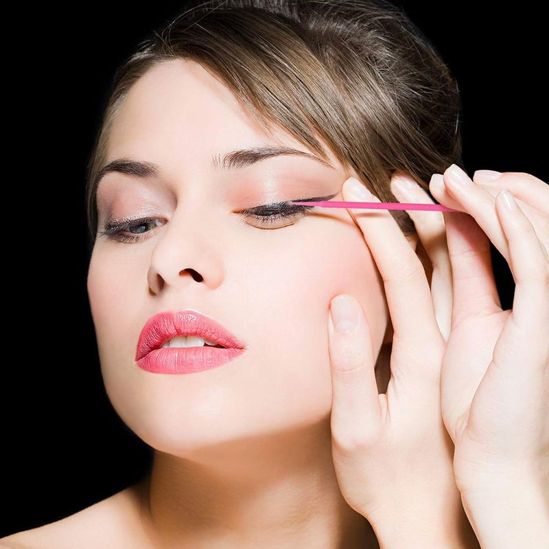 Cuttte 500PCS Disposable Micro Swabs for Eyelash Extension, Micro Applicators Eyelash Swabs for Makeup Application Pink (Head Diameter: 2.0mm) - Image 3
