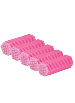 Cuttte Cuttte 500PCS Disposable Micro Swabs for Eyelash Extension, Micro Applicators Eyelash Swabs for Makeup Application Pink (Head Diameter: 2.0mm)  - Image 1