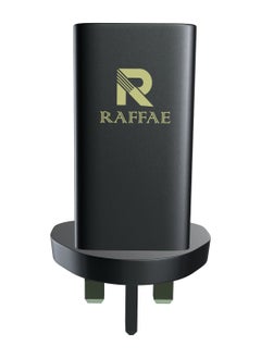 RAFFAE 65W PD Wall Charger 3 Ports USB C GaN Charger Plug Type C PD Adapter for MacBook Pro/Air, iPad, iPhone 15/15Plus/15 Pro/15 Pro Max, Samsung, Huawei, OnePlus, Xiaomi, Lenovo - Black  - Image 4
