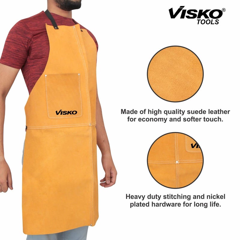 Visko Tools VISKO VLB 022 Tools Kit With Carpenters Apron Tool Belt With 5 Pockets Welding Hand Gloves - Image 2