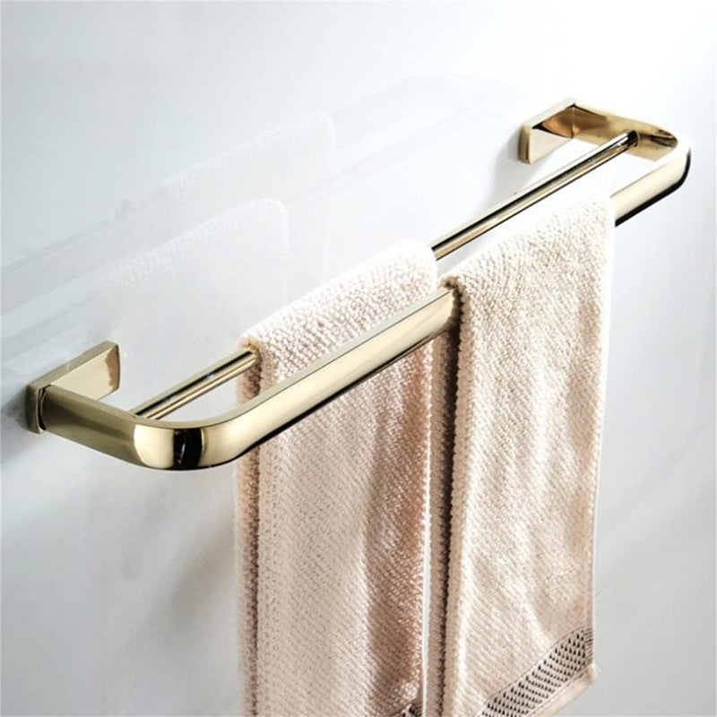 Gray Antique Brass Bathroom Towel Bar Wall Mounted Hanger Shelf Rack - Image 1