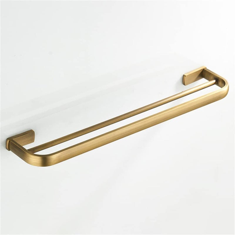 Gray Antique Brass Bathroom Towel Bar Wall Mounted Hanger Shelf Rack - Image 5