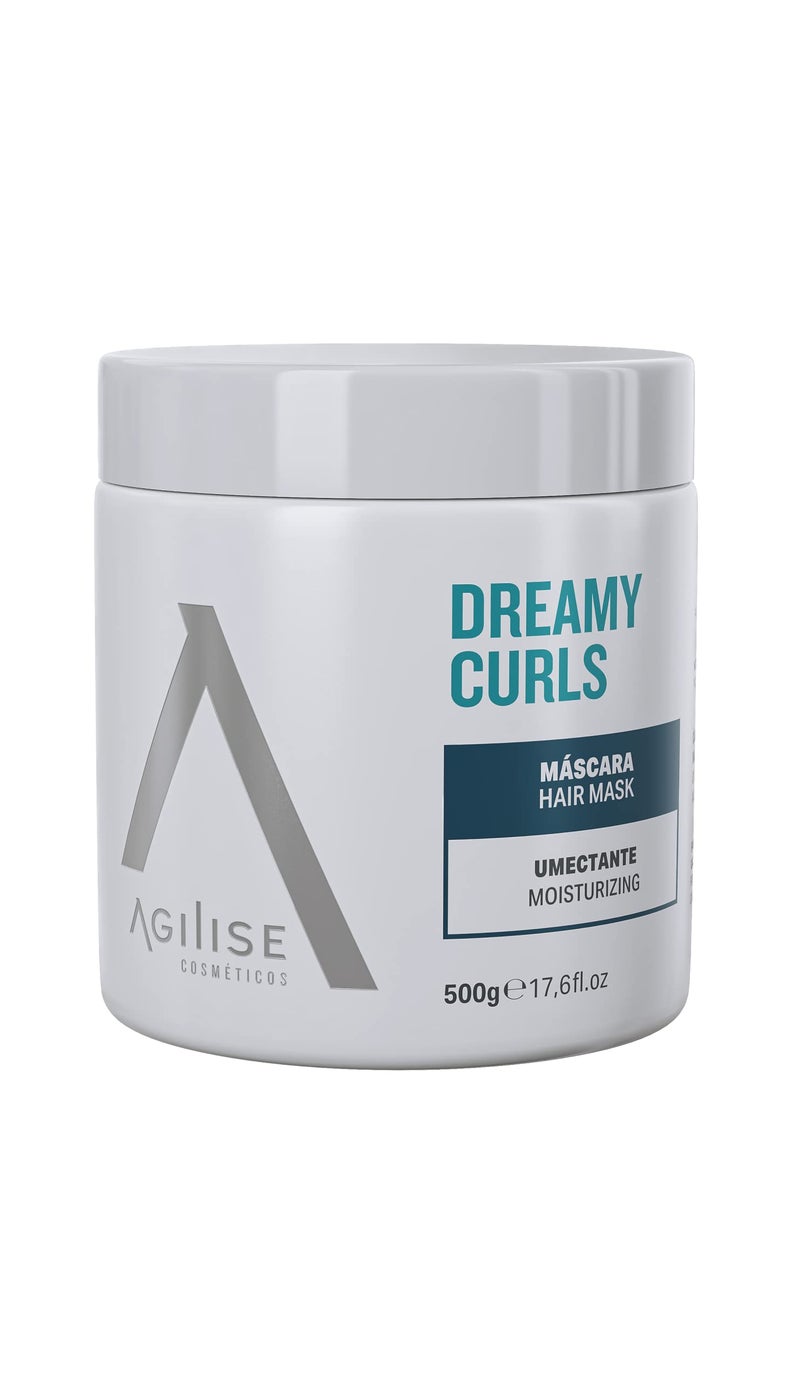 agilise - Dreamy Curls Hair Mask - Curl Hydrating Masks for Wavy and Coily Hair Care - VEGAN, Vegetal Keratin, Argan & Coconut Oil, Shea Butter - 17.6fl.oz/500g - Image 1