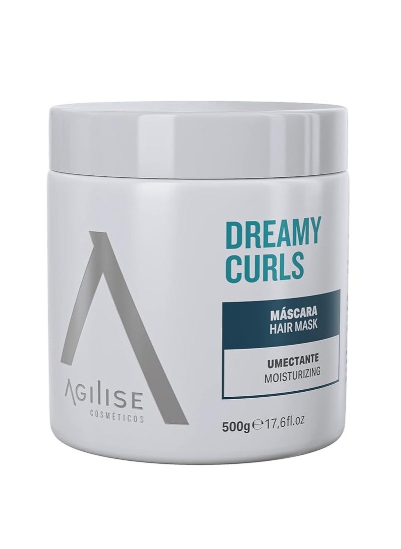 AGILISE COSMETICOS - agilise - Dreamy Curls Hair Mask - Curl Hydrating Masks for Wavy and Coily Hair Care - VEGAN, Vegetal Keratin, Argan & Coconut Oil, Shea Butter - 17.6fl.oz/500g - Image 1