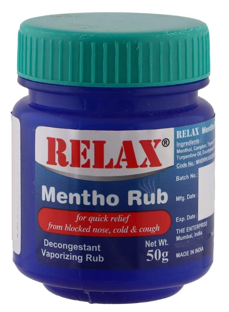 Mentho Rub For Quick Relief Vaporizing Ointment 50G
