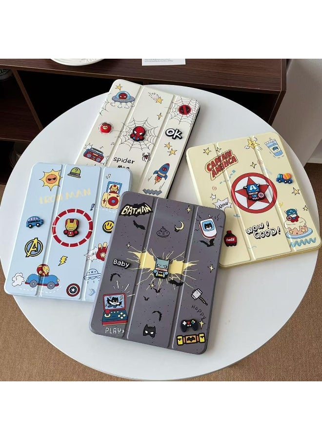 case for Xiaomi Redmi Pad 2 11 Inch cover, 3D Cartoon Silicone Kids Cover with Pencil Holder, Soft TPU Back Trifold Stand Smart Flip Protective Case for Redmi Pad 2 2025 (Baat Maan) - Image 2