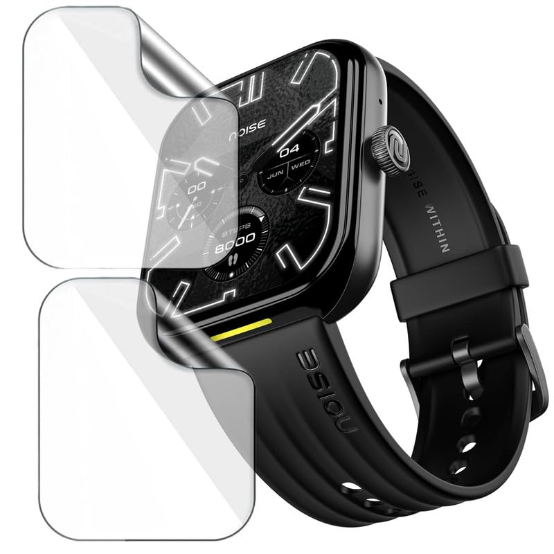 HELLOSCREEN 2 Pack | Screen Protector Guard for Noise Ultra 3 Luminary | 1.96 inch | Smartwatch - Flexible & Ultrathin TPU Film, 9H Scratch Resistant, Bubble Free - Not a Tempered Glass - Image 1