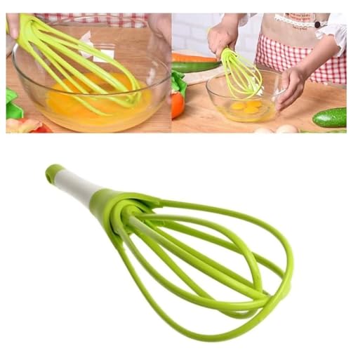 Black Olive Foldable PVC Whisk Beater Hand Blender - Lightweight Mixer Froth Whisker Latte Maker for Mixing, Beating & Blending Eggs, Batter and Sauces - Comfortable Handle, Easy to Clean (Multicolor) - Image 5
