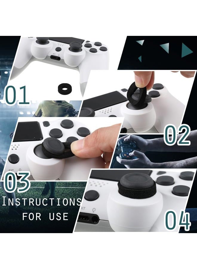 Zonon 18 قطعة حلقة تحكم دقيقة مساعدة الهدف دائرية تحكم الحركة متوافقة مع PS4 و PS5 و Xbox One و Xbox Series X و Switch Pro و Scuf Controller Grips (6 صلبة، 6 ناعمة و 6 سهلة) - Image 4
