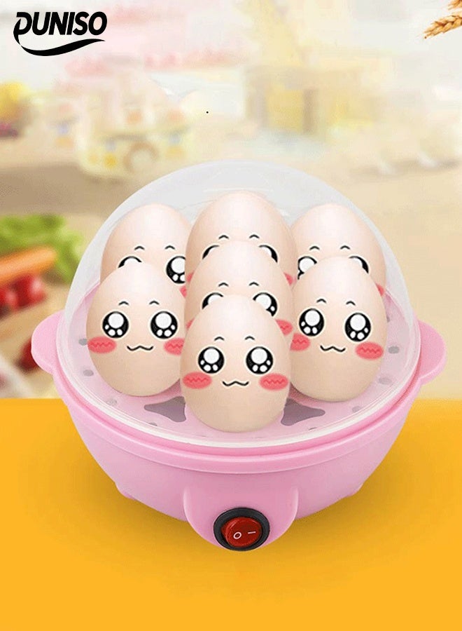 DUNISO Egg Steamer，Double-layer Egg Cooker，Rapid Egg Cooker，14-Egg Capacity，Mini and Portable,Easy to Clean,Used for Steaming Eggs, Corn, Sweet Potatoes, Buns, Dumplings，Pink - Image 1