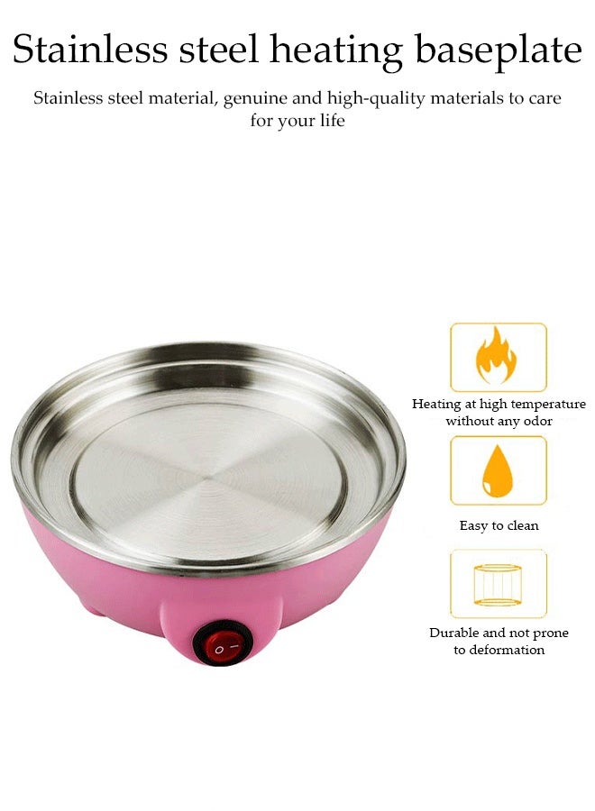 DUNISO Egg Steamer，Double-layer Egg Cooker，Rapid Egg Cooker，14-Egg Capacity，Mini and Portable,Easy to Clean,Used for Steaming Eggs, Corn, Sweet Potatoes, Buns, Dumplings，Pink - Image 5