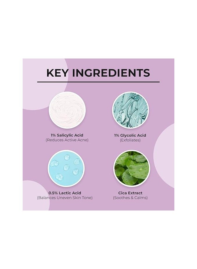 Dr. Sheth's Mediglow Aha-Bha Foaming Face Wash For Glowing Skin Deeply Cleanses, Exfoliates And Unclogs Pores 1% Salicylic Acid, 0.5% Lactic Acid All Skin Types For Women And Men - 100 Ml - Image 3