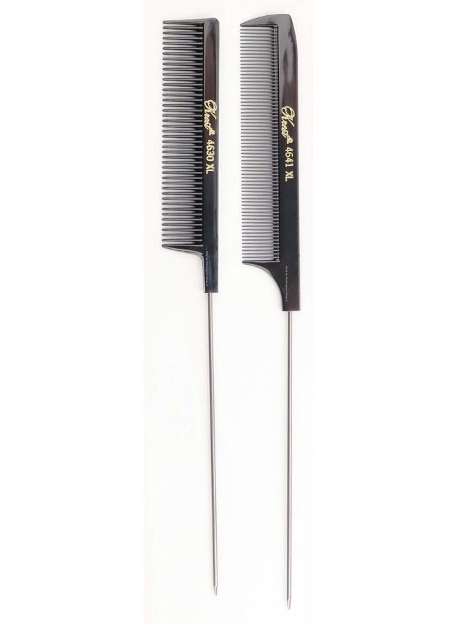 Pintail Combs Weaving Foiling Fine Tooth Rattail Hair Comb XL. 2 PC.