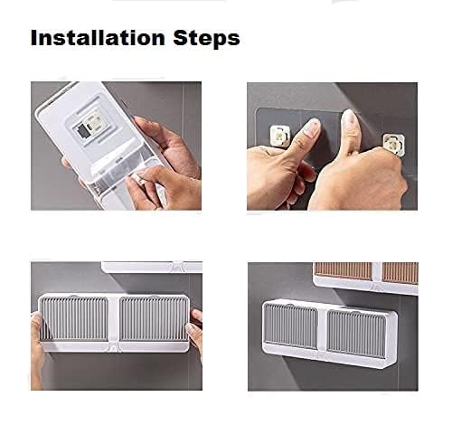 JUDEE New Creative Wall Mounted Soap Box with Lid Double Grids Soap Draining Rack Bathroom Shower Soap Holder - Image 4