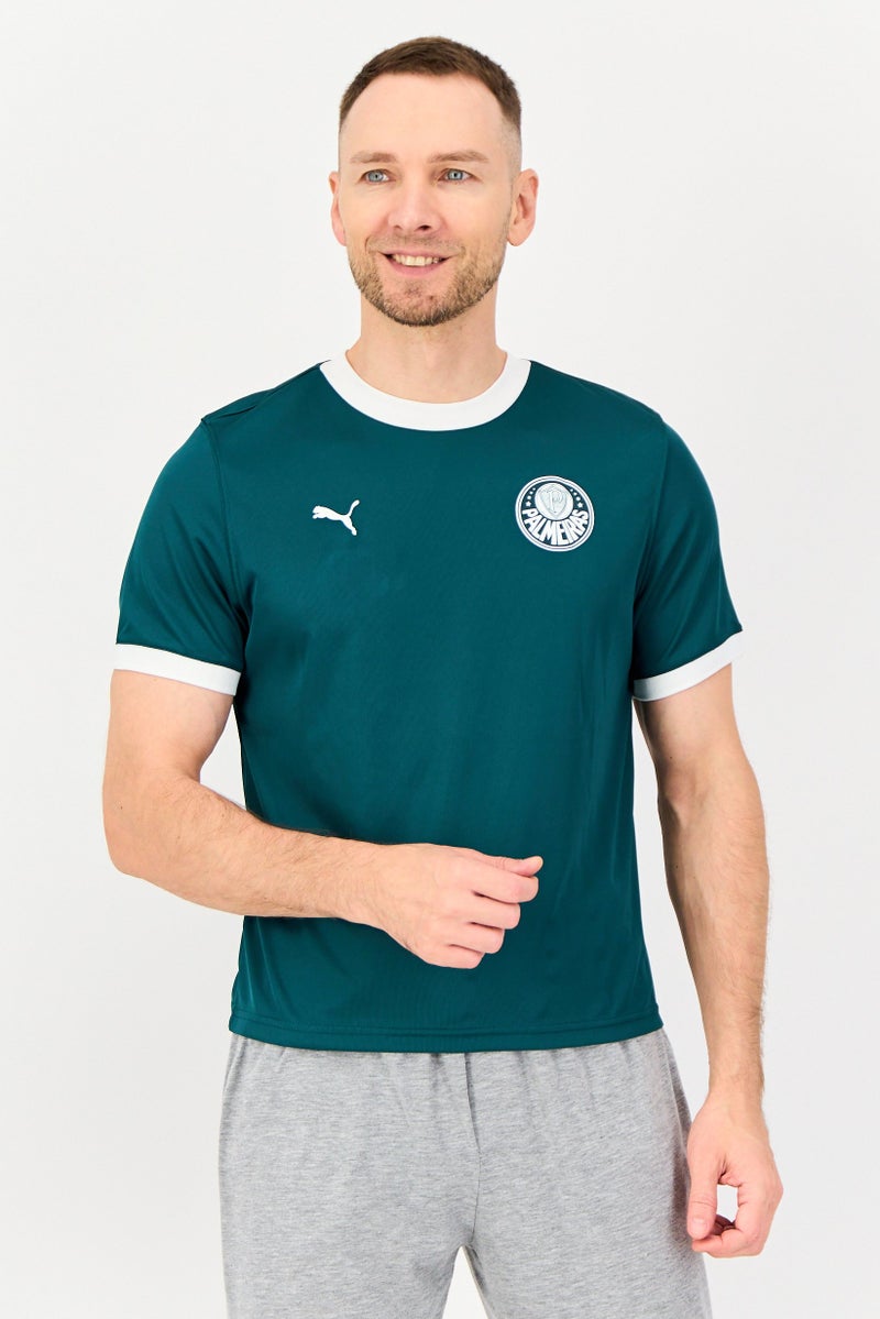 Puma x Palmeiras Ringer Men Sportswear Fit Short Sleeve Training T-Shirt, Teal Green - Image 1
