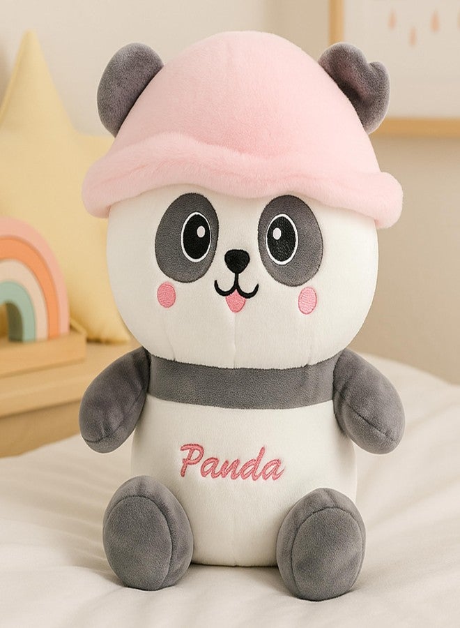 Toyshine 27cm Panda Soft Toy | Cute Plush Panda with Blue Cap & Embroidered Face | Ultra Soft Cuddle Toy for Kids Boys Girls Room Décor - Image 2