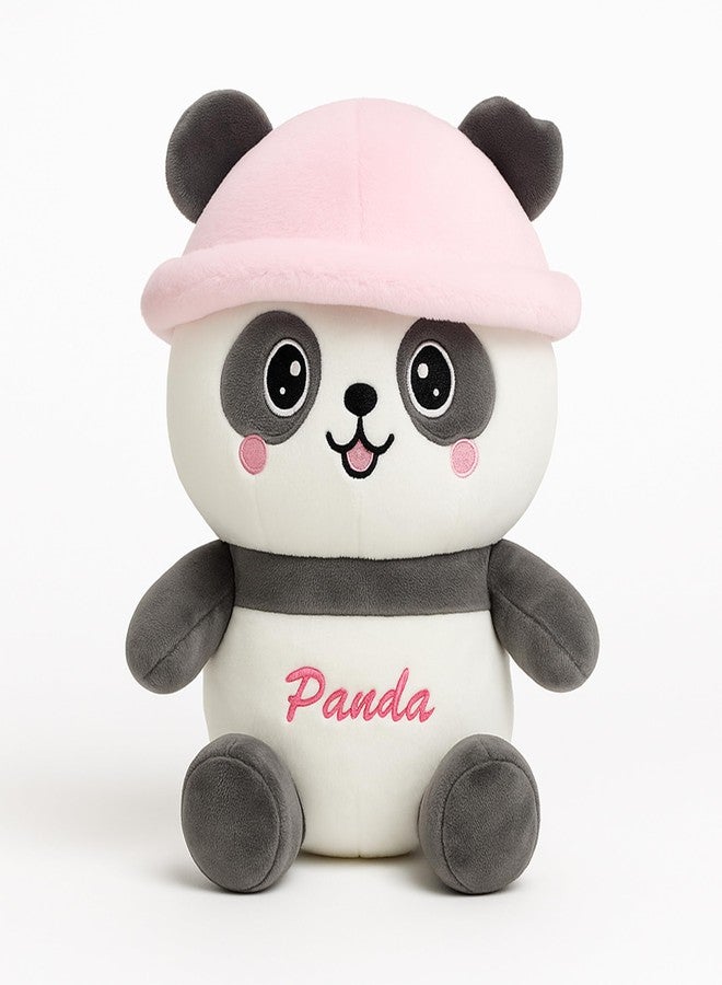 Toyshine 27cm Panda Soft Toy | Cute Plush Panda with Blue Cap & Embroidered Face | Ultra Soft Cuddle Toy for Kids Boys Girls Room Décor - Image 1
