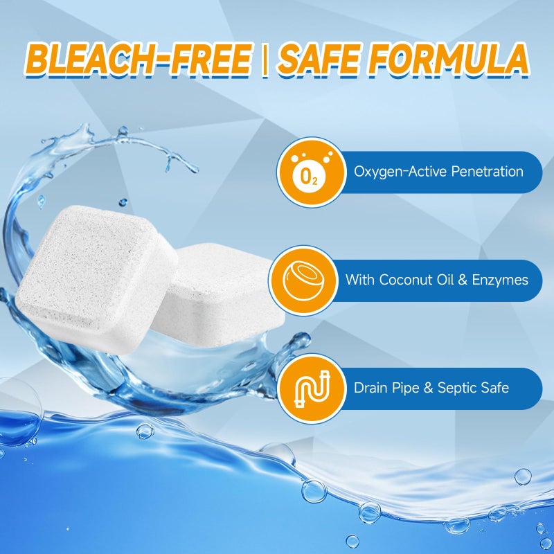 Gifto Washing Machine Cleaning Tablets, Individually Wrapped 15 Count, Fresh Scent Washer Cleaner Tablet for Front Loader & Top Load, Removes Odor-causing Residues & Hard Water Buildup, Septic Safe - Image 5