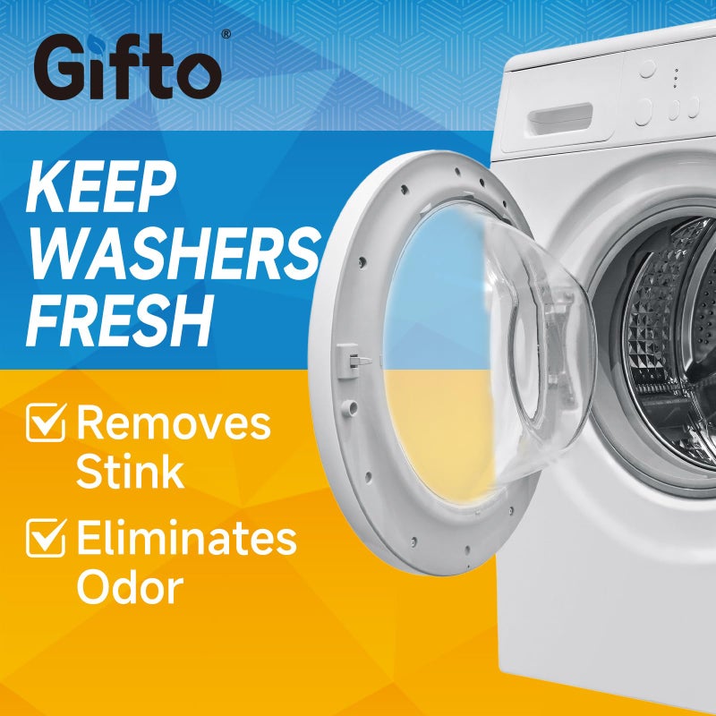 Gifto Washing Machine Cleaning Tablets, Individually Wrapped 15 Count, Fresh Scent Washer Cleaner Tablet for Front Loader & Top Load, Removes Odor-causing Residues & Hard Water Buildup, Septic Safe - Image 3