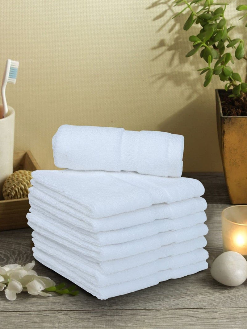 BIANCA Ultra Soft Zero Twist 100 Cotton Towel 8pc Face Towel Paradiso Super Absorbent Fluffy AeroCore Organic Technology for Men Women Gym Kitchen SolidWhite - Image 1