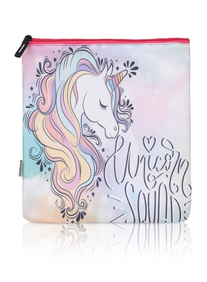 ECHO BOOMERS New Twin Unicorn Squad Printed Combo Folder Set Jr. | A4 & Mini Water-Resistant Folders | Cushioned, Padded, Stylish & Washable | Perfect for Documents, Gadgets, Art Supplies. - Image 2