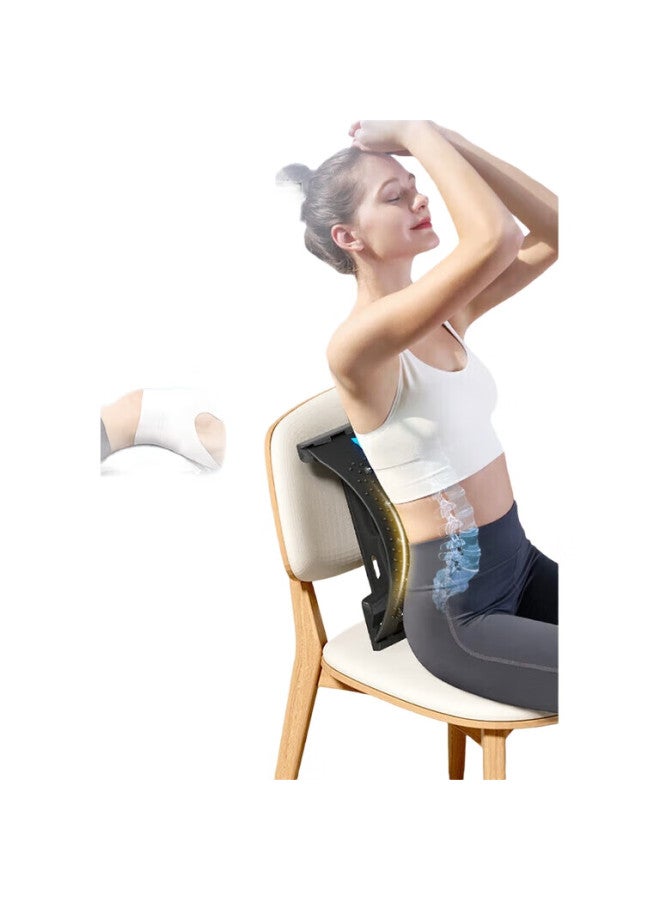 Dweck دعم القطنية، موسع الخصر، تصحيح العمود الفقري، تدليك القرص القطني، مستقيم العمود الفقري، مصحح التقوس، استخدام مزدوج للراحة أثناء الاستلقاء والجلوس - Image 1