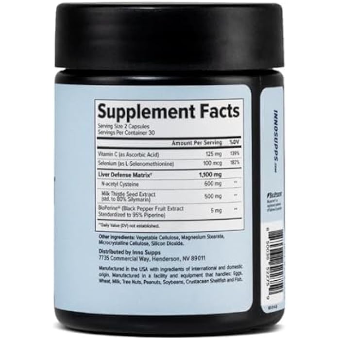 InnoSupps Advanced Liver Support Supplement with NAC, Milk Thistle, Selenium & Vitamin C – Liver Cleanse Detox & Repair – Liver Health, Liver Aid & Liver Defense for Men and Women – 60 Capsules - Image 2