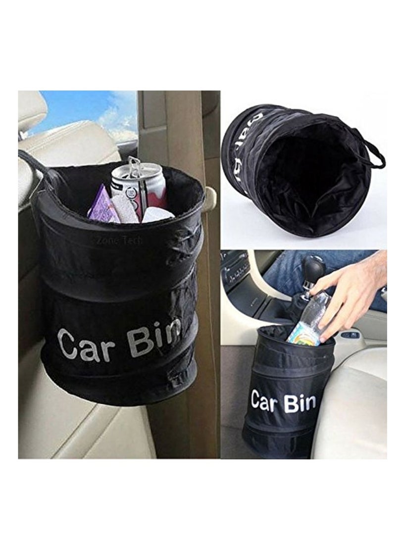 Generic Car Bin Car Waste basket Trash Can Litter Container Portable Fold Leakproof Traveling Auto Garbage Bag Household Cleaning Tools Accessories  - Image 5