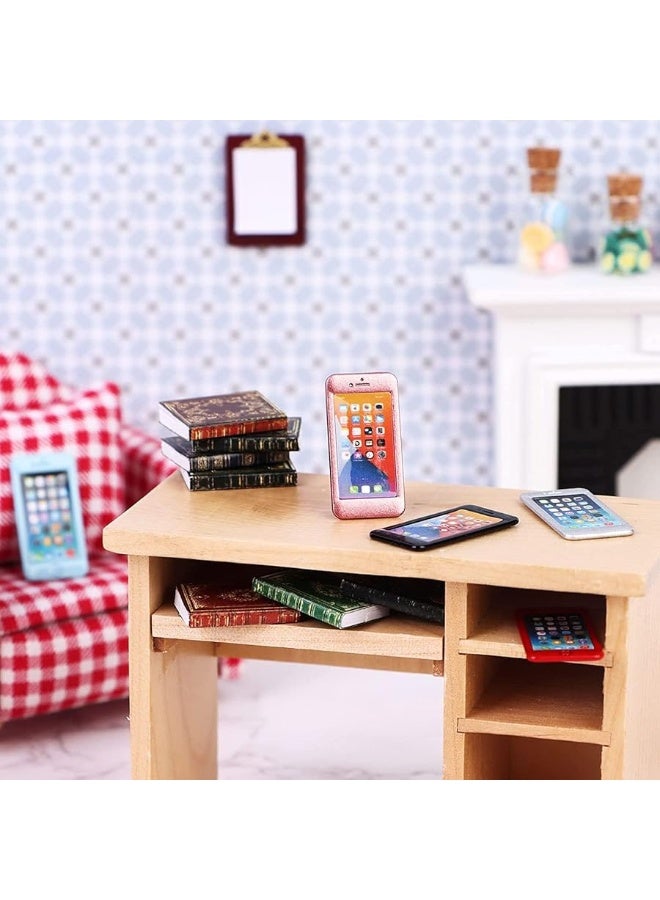TBoxBo 7 Pack 1/12 Scale Dollhouse Cell Phone Simulator Accessories Mini Telephones Dollhouse Accessories Scene Simulation Miniatures Playset - Image 5