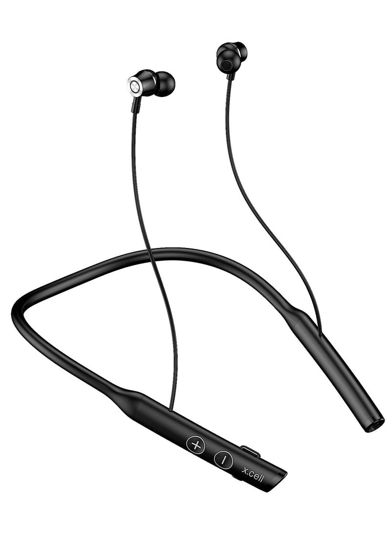 Xcell - Xcell Wireless Stero Headset 104 (In Ear) Smart Touch Control, 30hrs Battery life, Supports Google & Siri, Headset With Mic For Phone Calls, compatible with Android/iOS/Harmony OS devices - Black - Image 1
