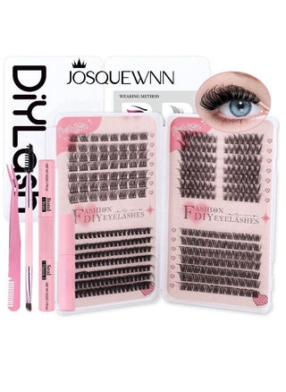 4 Styles DIY Eyelash Extension Kit 378 Clusters, 8-16mm Mixed Individual Lashes Cluster, Natural Curl Personal Eyelash Set, Segmented False Eyelashes, Thick Eyelashes - pzsku/Z21E922126B95E6EF0926Z/45/_/1740146889/24c48909-c8f0-4c8b-827b-3b7deed83b46