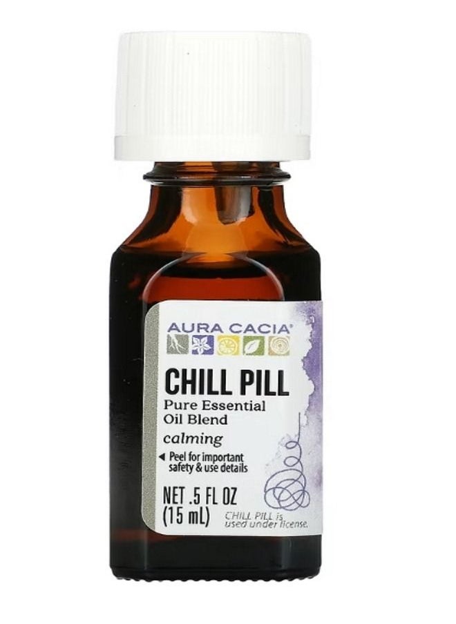 Aura Cacia Pure Essential Oil Blend Chill Pill 0.5 fl oz 15 ml  - Image 1