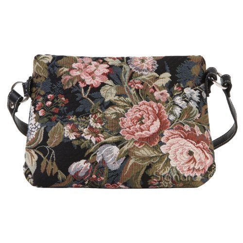 Signare Tapestry Crossbody Bag Shoulder Purse for Women In Peony Flower (XB02-PEO) - Image 1