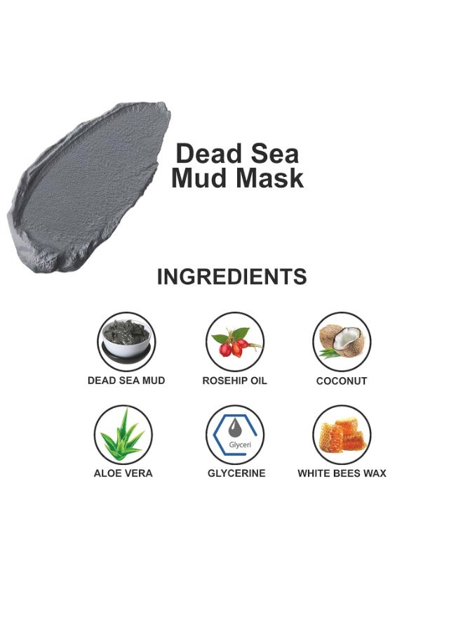 Love Earth Dead Sea Mud Mask with Argan Oil and Rosehip Oil For Acne, Deep Skin Cleaning & Open Pore Minimising 50g - Image 5