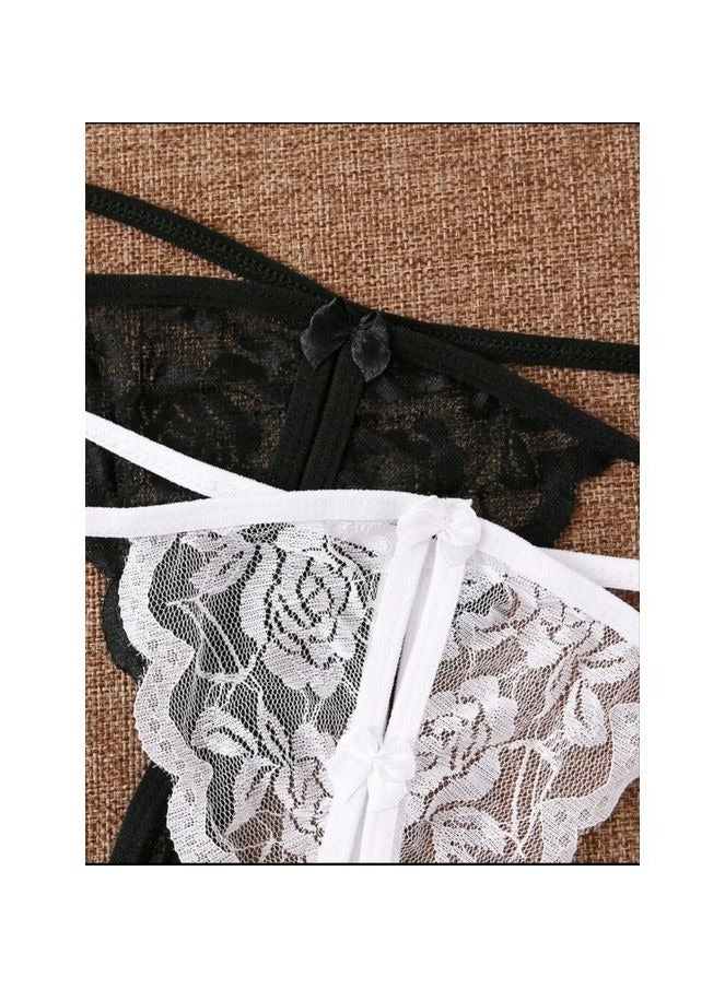 SHEIN-5pack Floral Lace Thong Set-ONE SIZE FITS ALL - Image 4