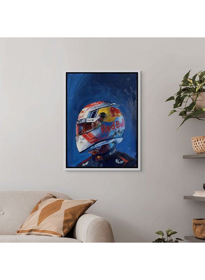 Art Decor Framed Canvas Portrait Print of Red Bull F1 Racing Helmet Art Formula 1 Driver Motorsport Wall Decor for Home Living Room Office - Image 2
