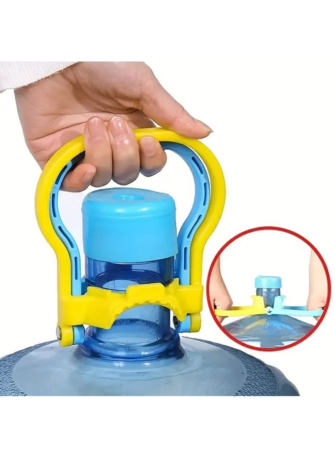 Yellow And Blue Foldable Bucket Lifter With Ergonomic Handle For Home Camping Hiking - Image 2