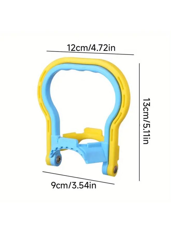 Yellow And Blue Foldable Bucket Lifter With Ergonomic Handle For Home Camping Hiking - Image 3