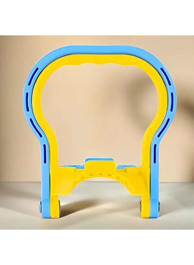 Yellow And Blue Foldable Bucket Lifter With Ergonomic Handle For Home Camping Hiking - Image 1