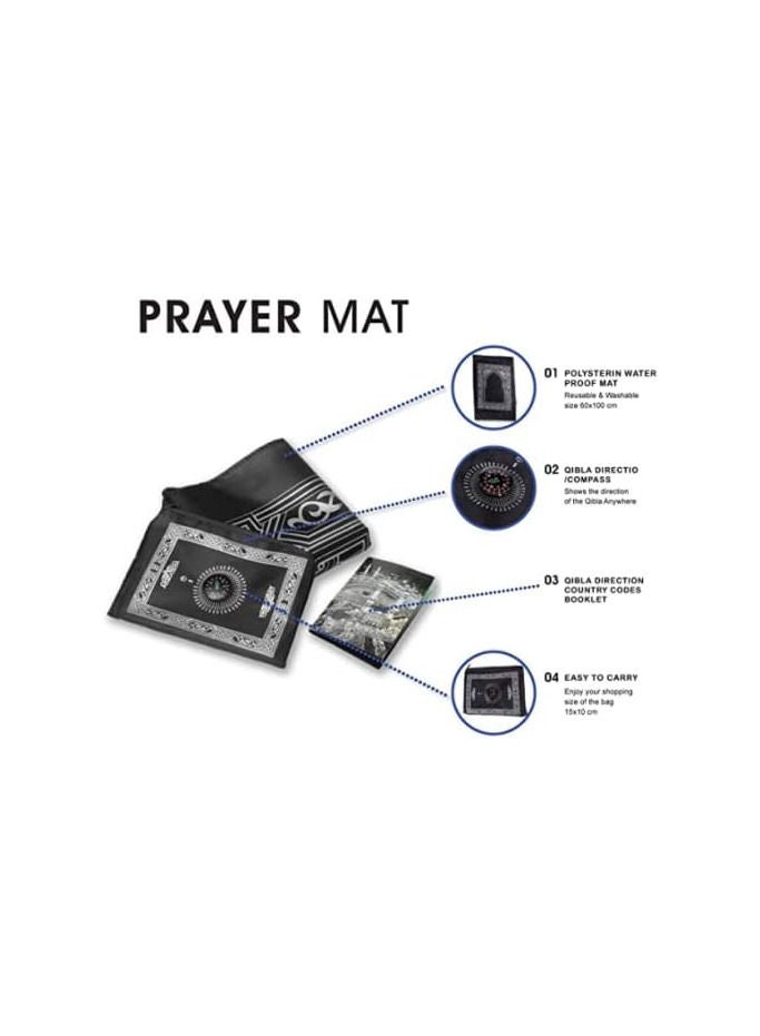 DeloPik Mini Pocket Portable Travel Prayer Praying Rug Mat Namaz ,Carpet Islamic, Foldable ,Waterproof - Image 2