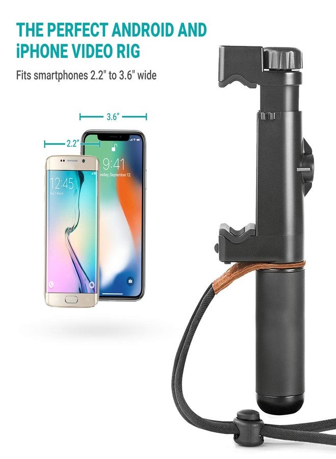 Movo PR-1 Smartphone Grip Handle Rig with Wrist Strap, Tripod Mount and Cold Shoe Mount for Lights and Microphones - for iPhone, Samsung, HTC, LG, Google, Android - Image 5